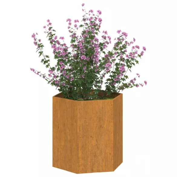 rozsda színű corten acél növénytartó 40 x 40 x 45 cm