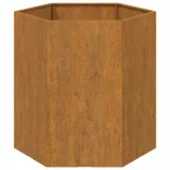 rozsda színű corten acél növénytartó 40 x 40 x 45 cm
