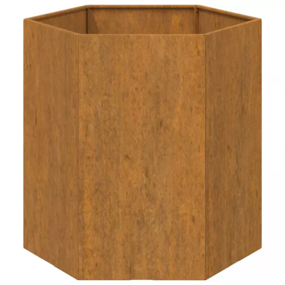 rozsda színű corten acél növénytartó 40 x 40 x 45 cm