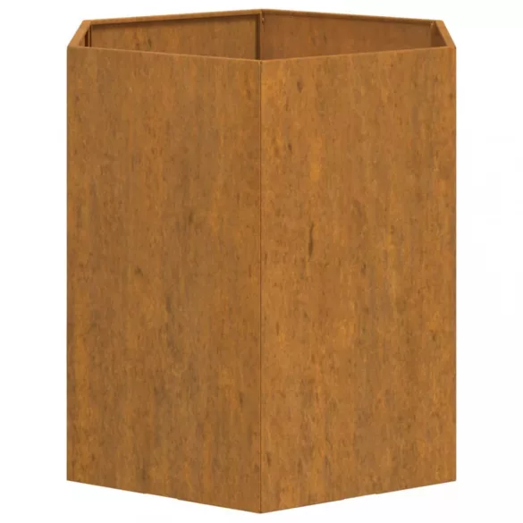 rozsda színű corten acél növénytartó 40 x 40 x 45 cm
