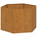 rozsda színű corten acél növénytartó 60 x 60 x 45 cm