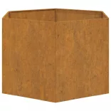 rozsda színű corten acél növénytartó 60 x 60 x 45 cm