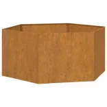 rozsda színű corten acél növénytartó 90 x 90 x 45 cm