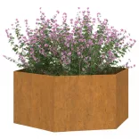 rozsda színű corten acél növénytartó 90 x 90 x 45 cm