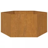 rozsda színű corten acél növénytartó 90 x 90 x 45 cm