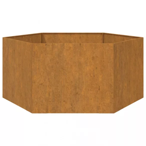 rozsda színű corten acél növénytartó 90 x 90 x 45 cm