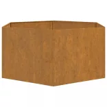 rozsda színű corten acél növénytartó 90 x 90 x 45 cm