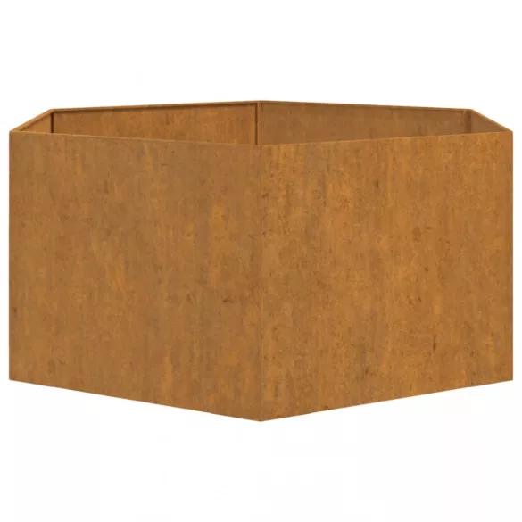 rozsda színű corten acél növénytartó 90 x 90 x 45 cm