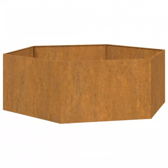 rozsda színű corten acél növénytartó 138x120x45 cm