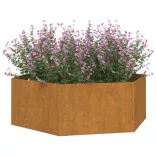 rozsda színű corten acél növénytartó 138x120x45 cm