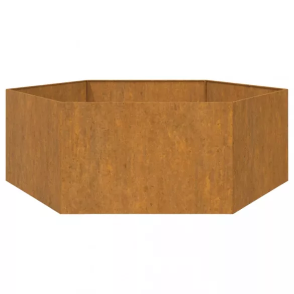 rozsda színű corten acél növénytartó 138x120x45 cm