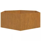 rozsda színű corten acél növénytartó 138x120x45 cm