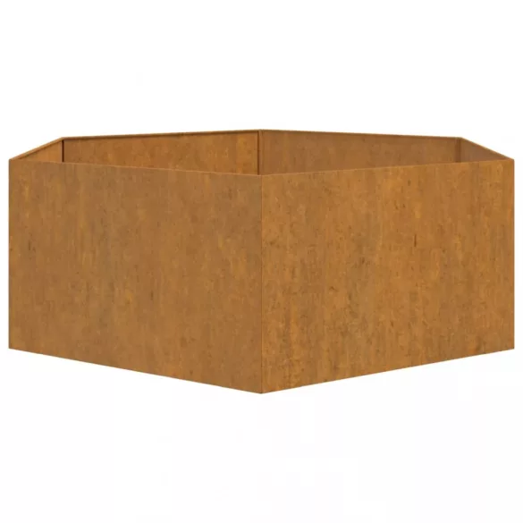 rozsda színű corten acél növénytartó 138x120x45 cm