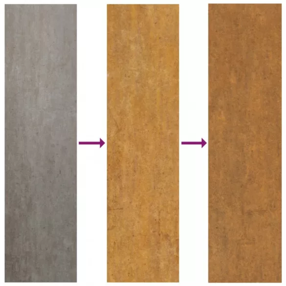 rozsda színű corten acél növénytartó 138x120x45 cm