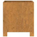 rozsda színű corten acél növénytartó lábbal 30 x 30 x 30 cm
