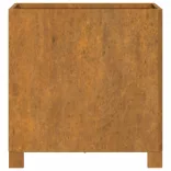 rozsda színű corten acél növénytartó lábbal 40 x 40 x 40 cm