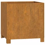 2 db rozsda színű corten acél növénytartó lábbal 40x40x40 cm