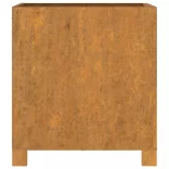 2 db rozsda színű corten acél növénytartó lábbal 40x40x40 cm