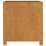rozsda színű corten acél növénytartó lábbal 50 x 50 x 50 cm