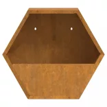 2 db rozsda színű corten acél fali növénytartó 30 x 10 x 25 cm