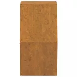 2 db rozsda színű corten acél fali növénytartó 30 x 10 x 25 cm
