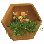 2 db rozsda színű corten acél fali növénytartó 46 x 10 x 40 cm