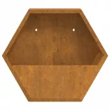 2 db rozsda színű corten acél fali növénytartó 46 x 10 x 40 cm