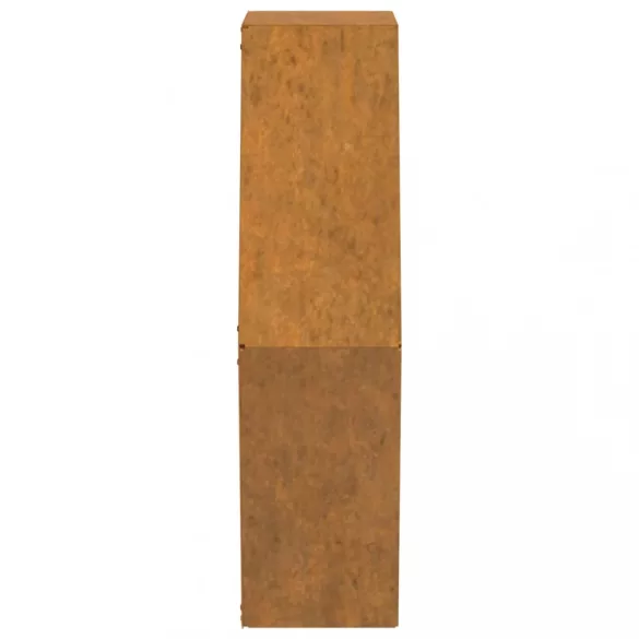 2 db rozsda színű corten acél fali növénytartó 46 x 10 x 40 cm