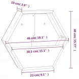 2 db rozsda színű corten acél fali növénytartó 46 x 10 x 40 cm