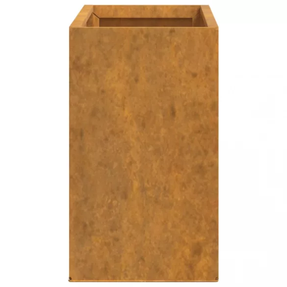 2 db rozsda színű corten acél fali növénytartó 53 x 10 x 17 cm