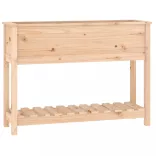 tömör fenyőfa növénytartó polccal 111,5x34,5x81 cm