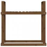 mézbarna tömör fenyőfa tűzifatartó állvány 110 x 35 x 108,5 cm