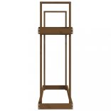 mézbarna tömör fenyőfa tűzifatartó állvány 110 x 35 x 108,5 cm