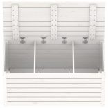 fehér tömör fenyőfa kerti láda 101 x 50,5 x 46,5 cm