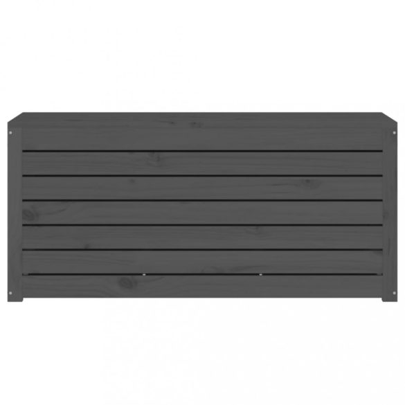 szürke tömör fenyőfa kerti láda 101 x 50,5 x 46,5 cm