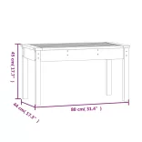mézbarna tömör fenyőfa kerti pad 80 x 44 x 45 cm