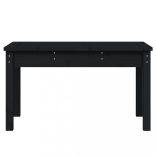 fekete tömör fenyőfa kerti pad 80x44x45 cm