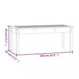 szürke tömör fenyőfa kerti pad 109x44x45 cm