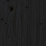 fekete tömör fenyőfa kerti pad 109x44x45 cm