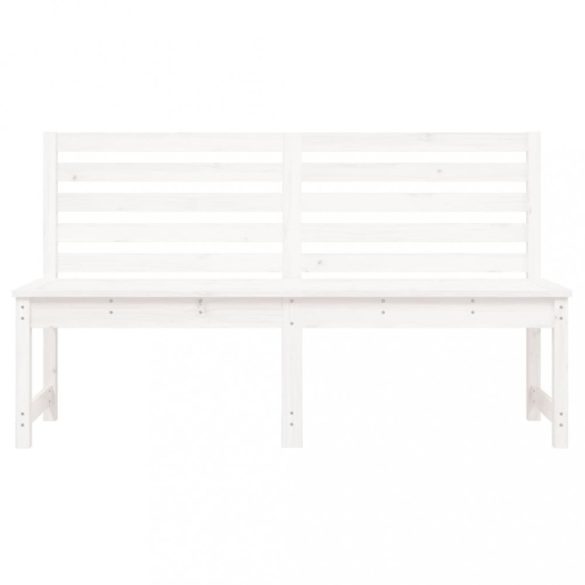 fehér tömör fenyőfa kerti pad 157,5 cm