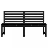 fekete tömör fenyőfa kerti pad 157,5 cm