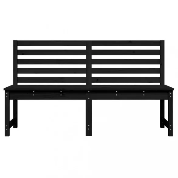 fekete tömör fenyőfa kerti pad 157,5 cm