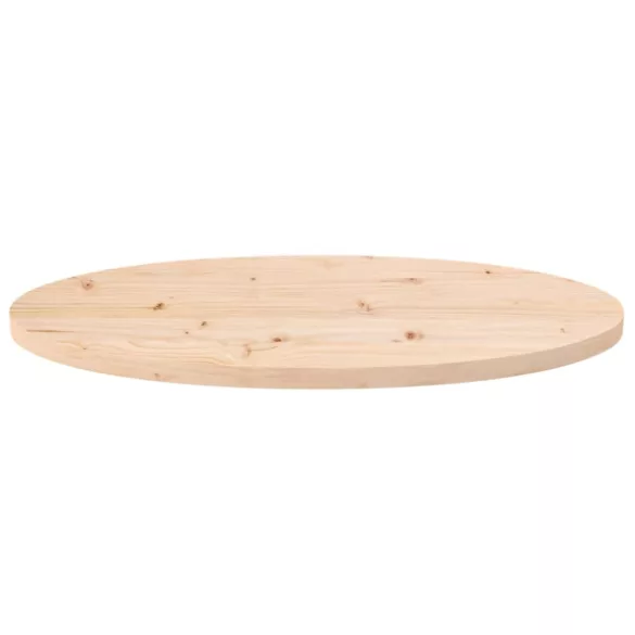 tömör fenyőfa asztallap 70 x 35 x 2,5 cm ovális