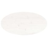 fehér tömör fenyőfa ovális asztallap 70 x 35 x 2,5 cm