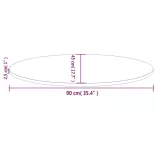 tömör fenyőfa asztallap 90 x 45 x 2,5 cm ovális