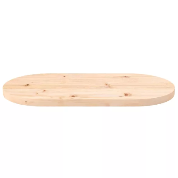 tömör fenyőfa asztallap 60 x 30 x 2,5 cm ovális