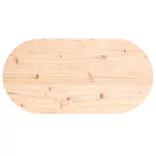 tömör fenyőfa asztallap 70 x 35 x 2,5 cm ovális