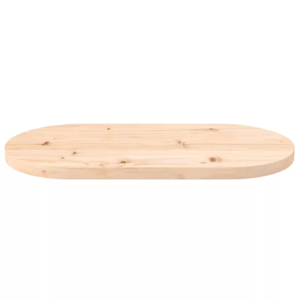 tömör fenyőfa asztallap 80x40x2,5 cm ovális