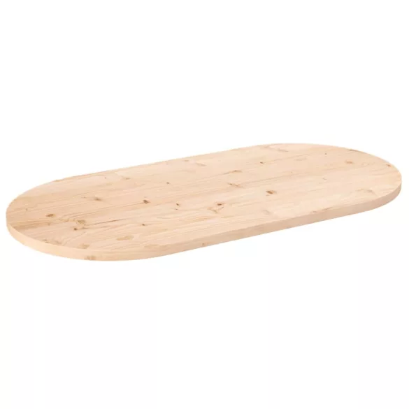 tömör fenyőfa asztallap 90 x 45 x 2,5 cm ovális