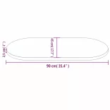 tömör fenyőfa asztallap 90 x 45 x 2,5 cm ovális